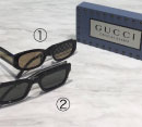 GUCCIの天地幅が浅めでシャープな印象を与えるフレーム［フルーム］
